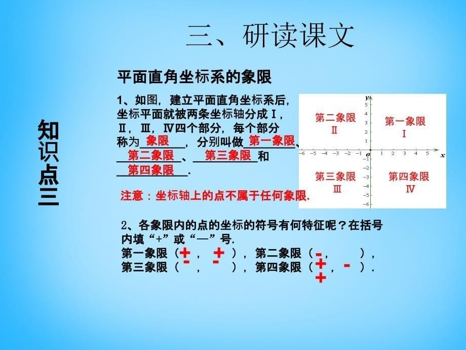 福建省厦门市集美区灌口中学七年级数学下册 7.1.2 平面直角坐标系课件3 （新版）新人教版_第5页