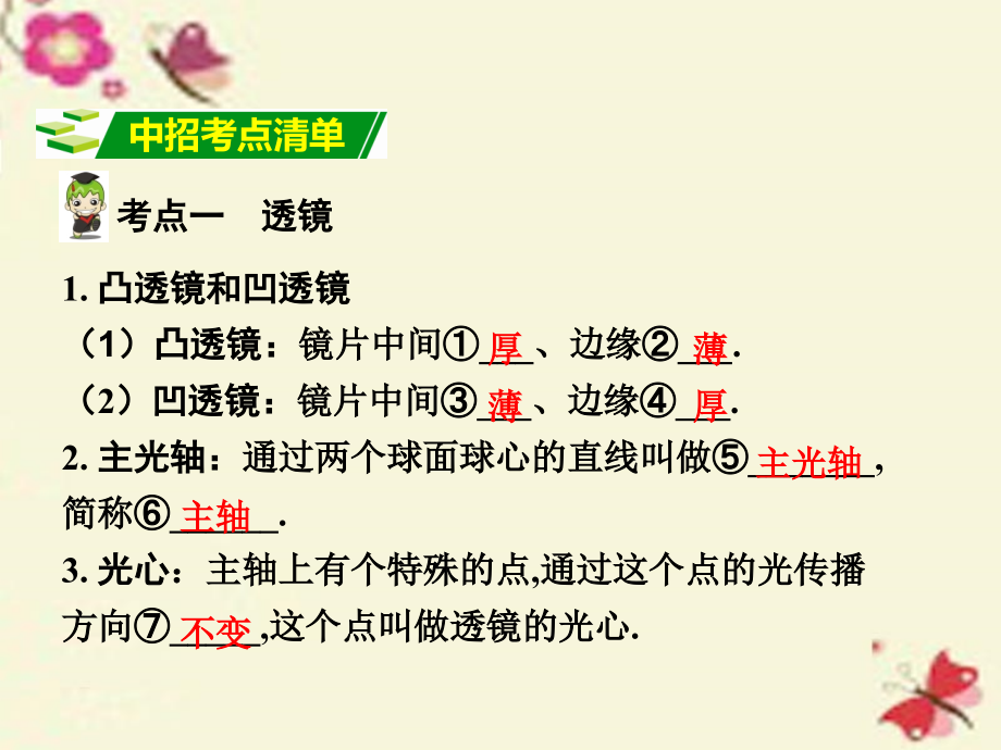 河南2018中考物理 第一部分 教材知识梳理 第5章 透镜及其应用课件 （新版）新人教版_第2页