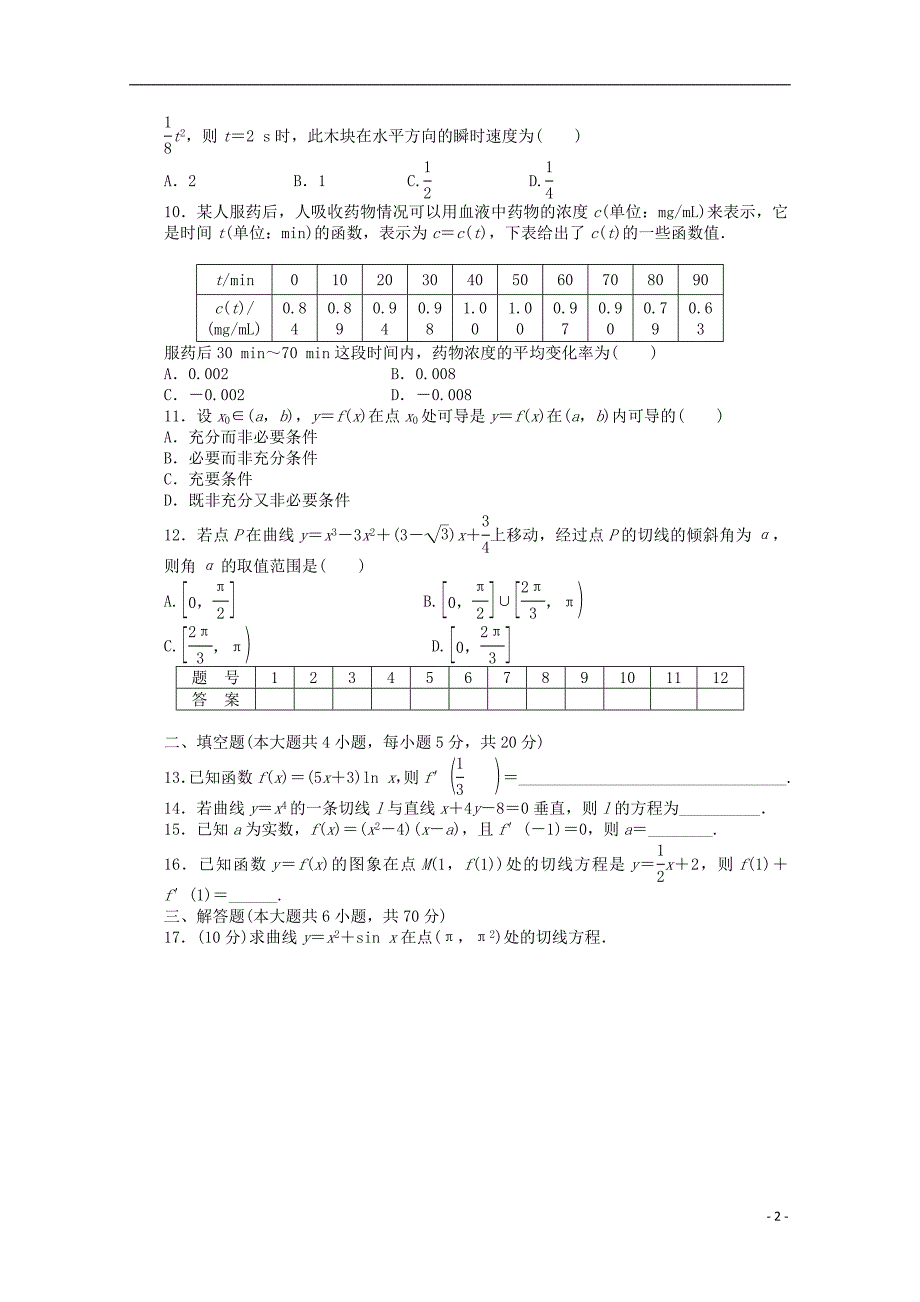 2015年高中数学 第三章单元检测（b）（含解析）北师大版选修1-1_第2页