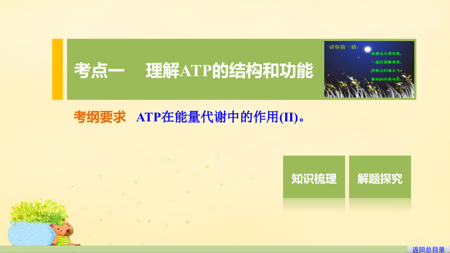 （全国通用）2018版高考生物一轮复习 第三单元 细胞的能量供应和利用 第8讲 atp和酶课件 新人教版_第3页