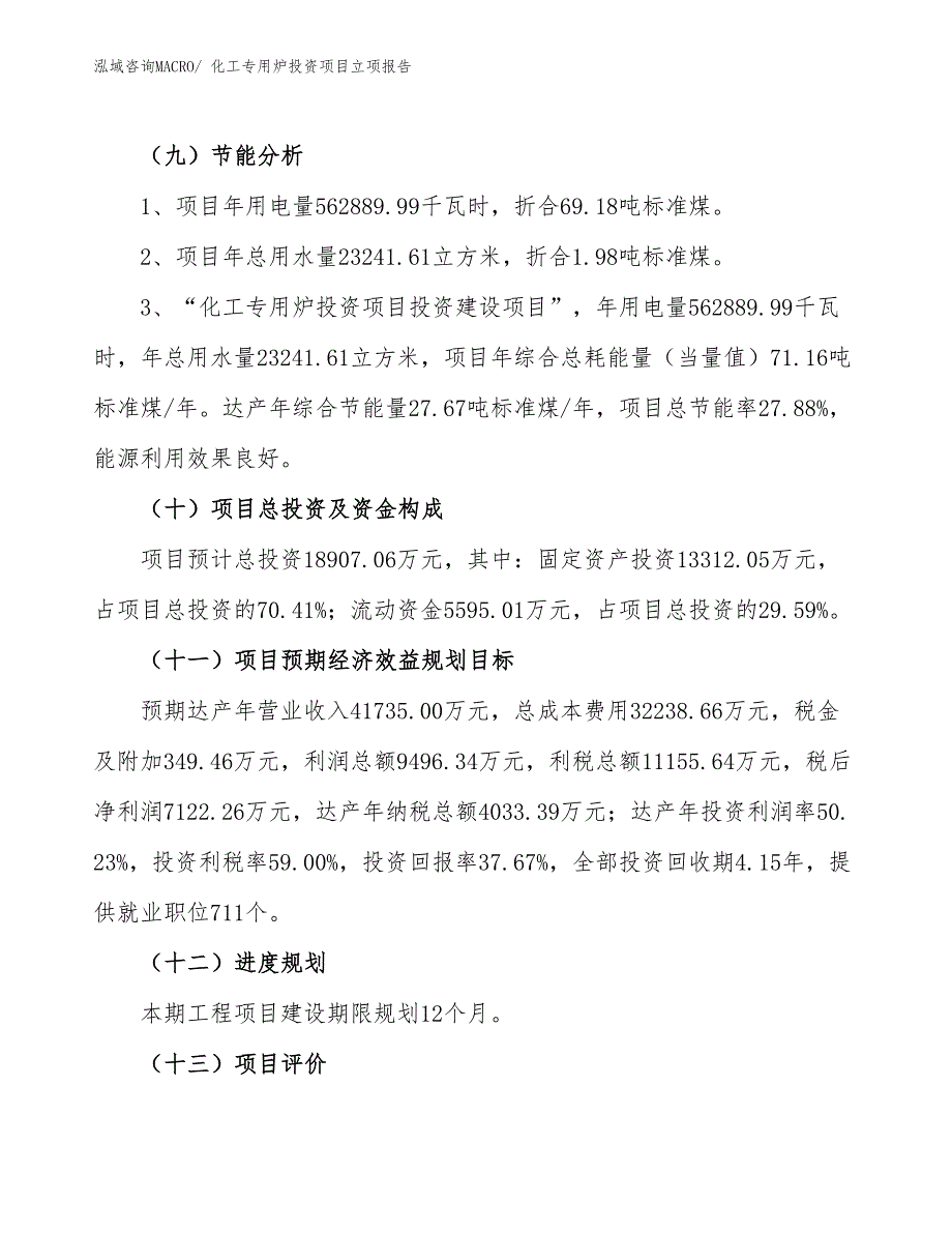 化工专用炉投资项目立项报告_第3页