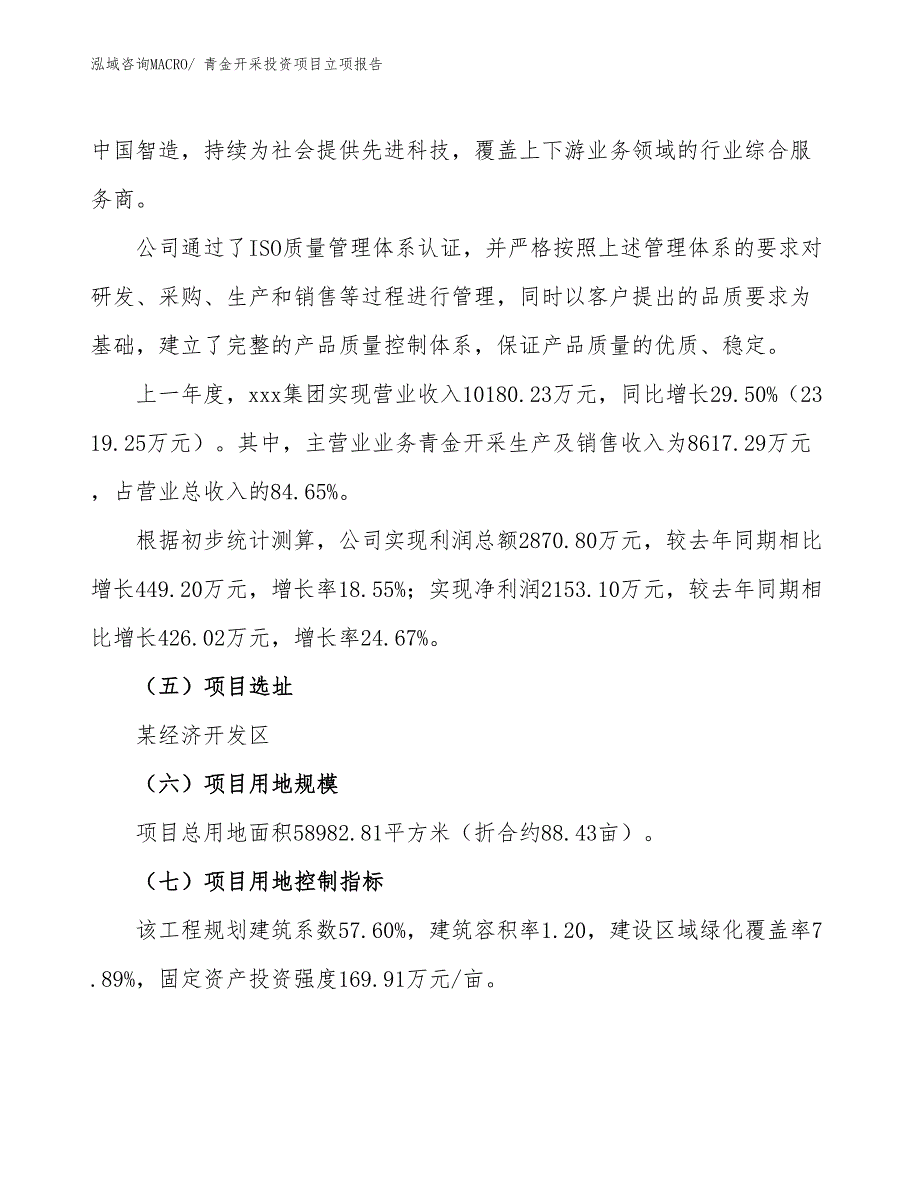 青金开采投资项目立项报告_第2页