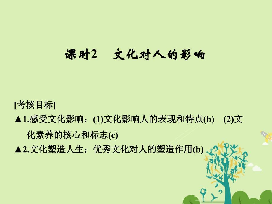 创新设计浙江专用2018版高考政治一轮复习第一单元文化与生活2文化对人的影响课件新人教版必修_第1页