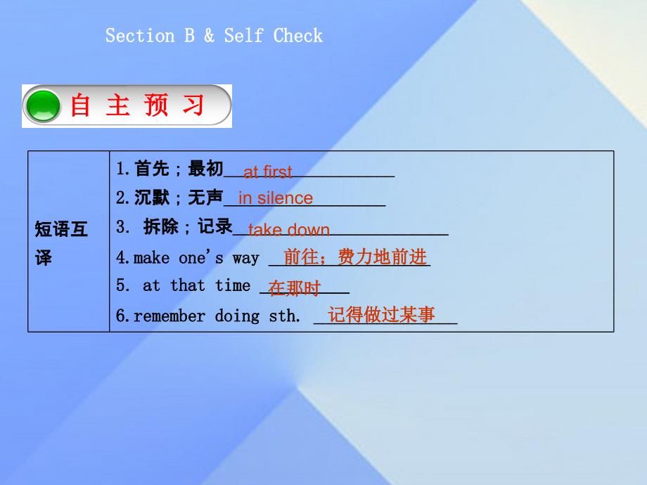 优质课堂2017-2018学年八年级英语下册 unit 5 what were you doing when the yainstorm came section b课件 （新版）人教新目标版_第2页