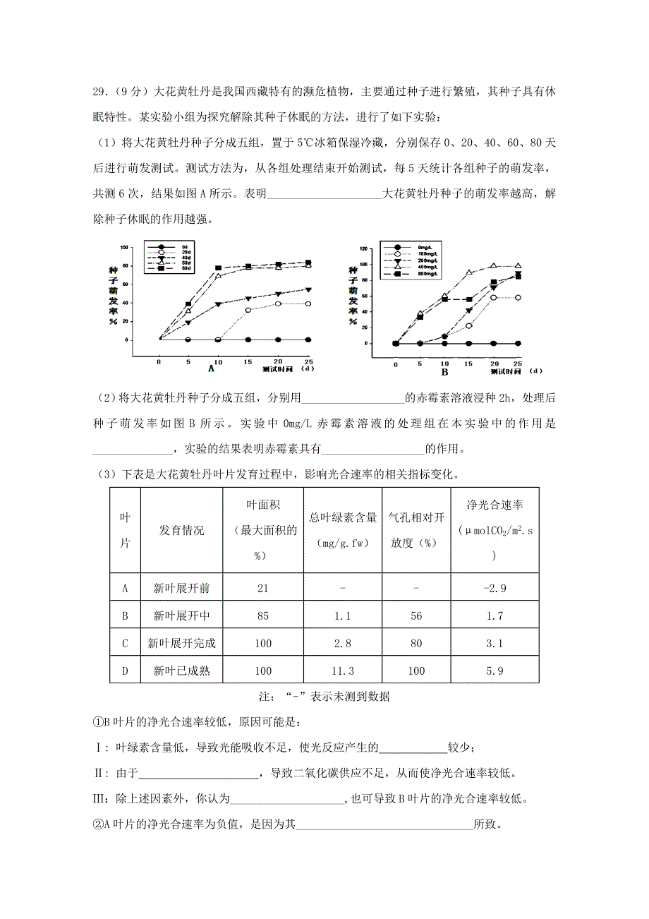 河北省“五个一名校联盟” 2015届高三理综（生物部分）教学质量监测（二）试题_第3页