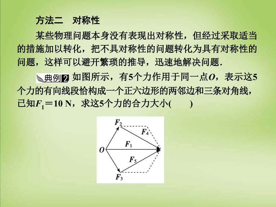 高考核动力2018届高考物理一轮复习 微专题（二）处理合力与分力关系的五种思想方法课件_第4页