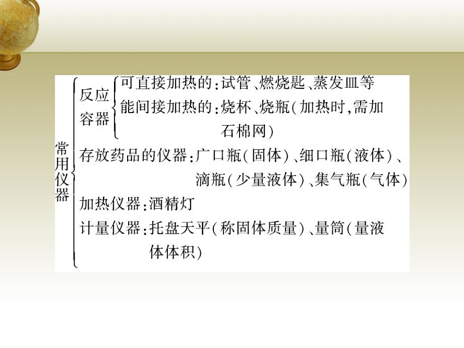 云南省2018中考化学 第一部分 第1单元 课时2 学习基本的实验操作课件_第3页