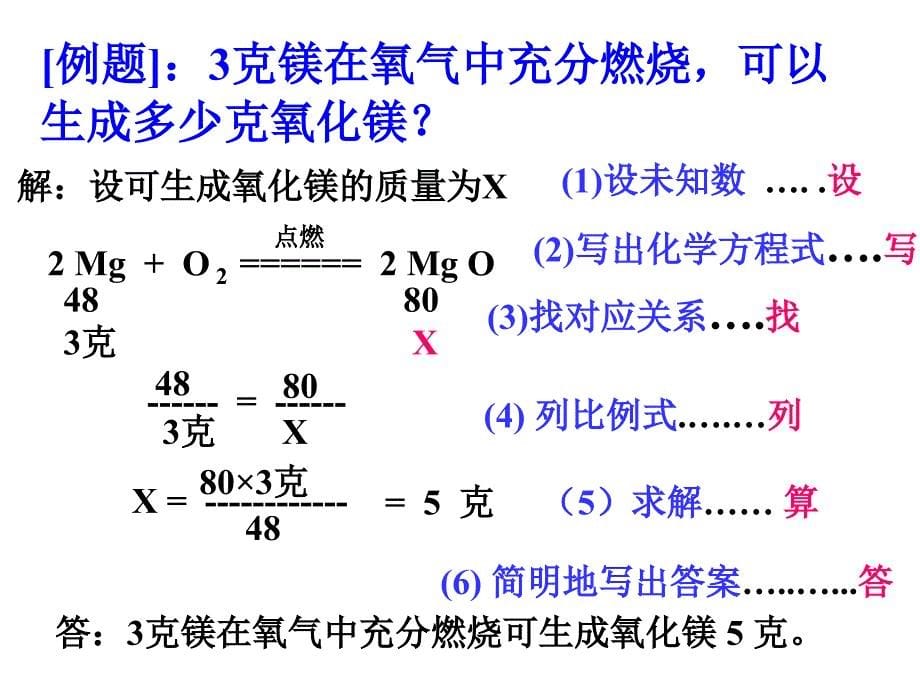 5.3利用化学方程式的简单计算 课件32 （人教版九年级上册）.ppt_第5页