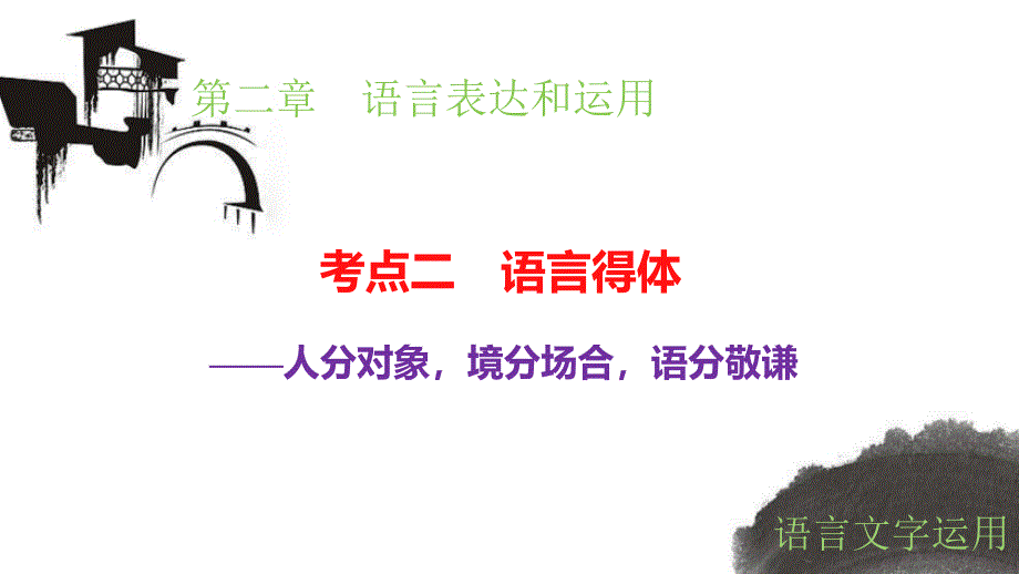 （江苏专用）2018高考语文大一轮复习 第二章 语言表达和运用 考点二 语言得体课件_第1页