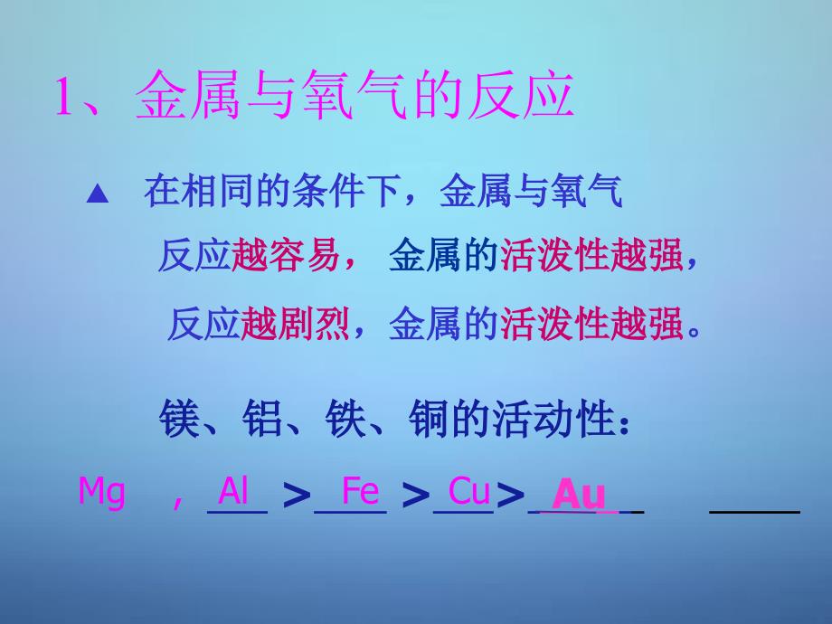 湖南省耒阳市冠湘中学九年级化学下册 第八单元 课题2 金属的化学性质课件1 新人教版_第4页