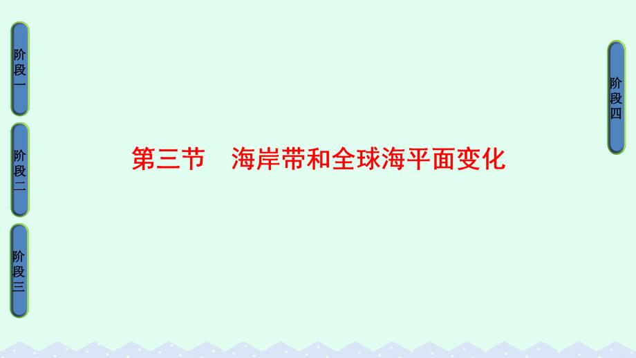 教师用书2017-2018学年高中地理第1单元探索海洋的奥秘第3节海岸带和全球海平面变化课件鲁教版选修_第1页