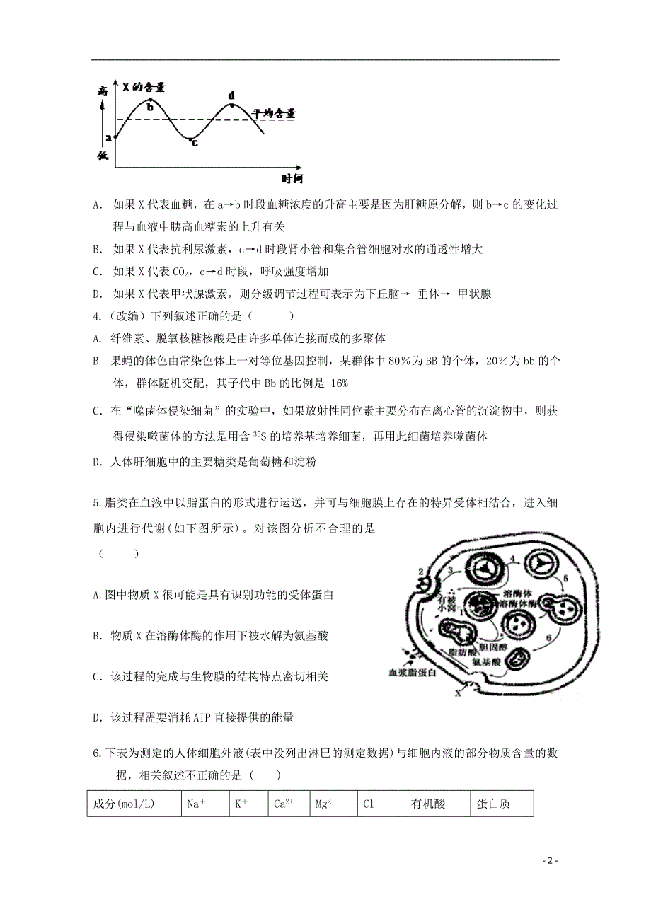 宁夏2015届高三理综（生物部分）下学期第一次模拟考试试题_第2页