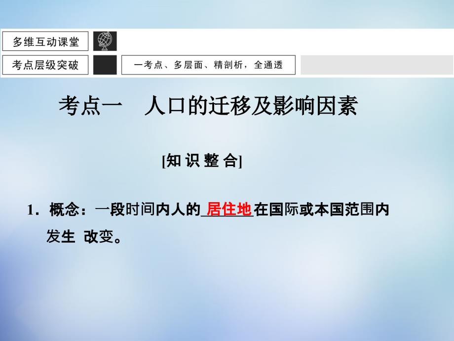 （北京专用）2018高考地理一轮复习 6.2人口的空间变化课件_第3页