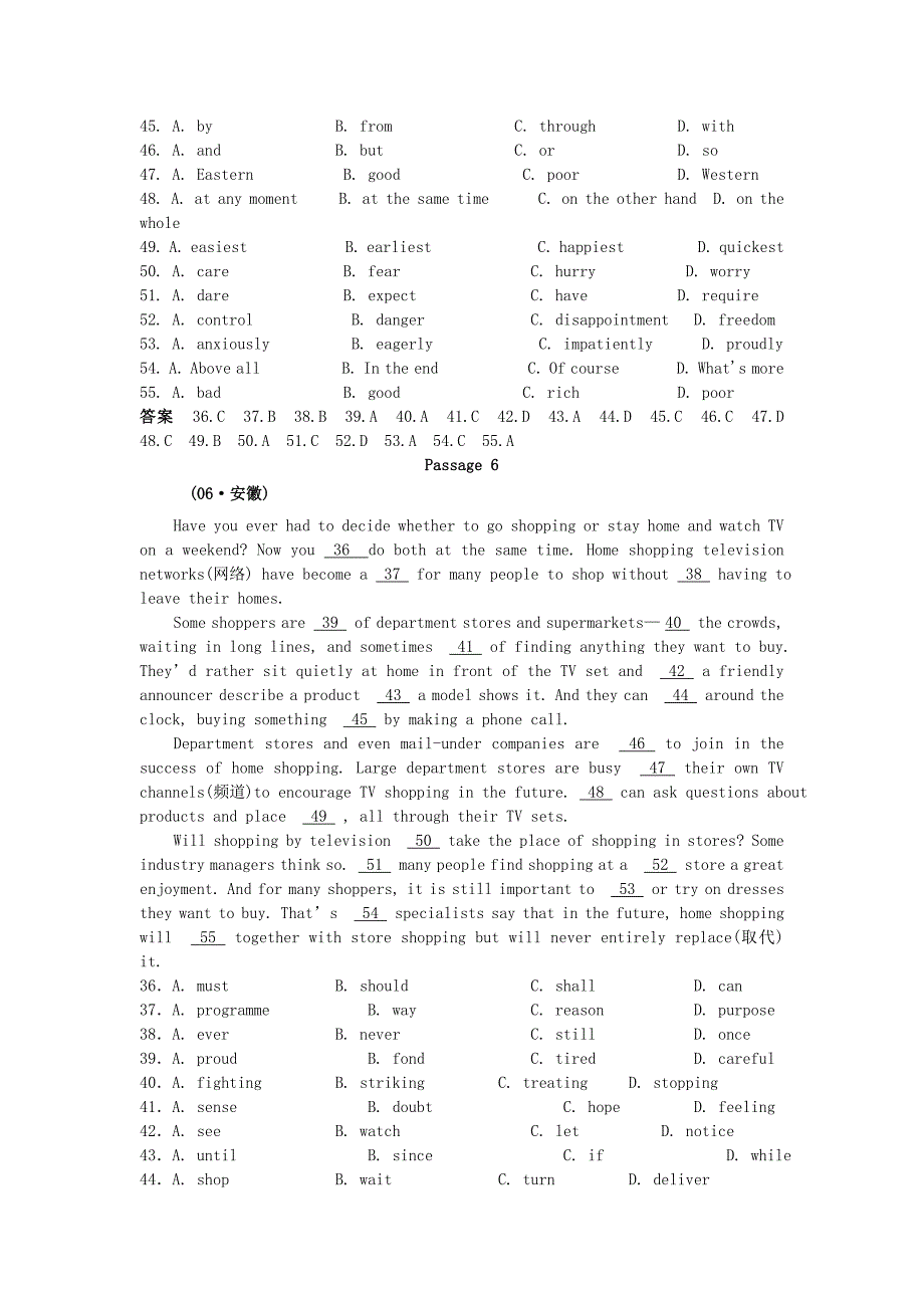 2005-2014年全国高考英语试题分类汇编 说明文类_第2页