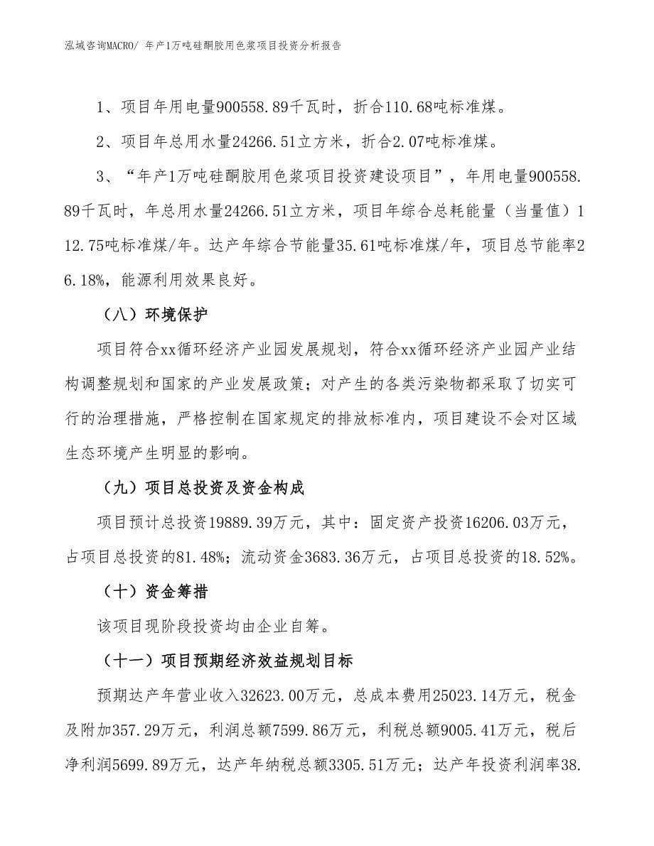 某某有限责任公司年产1万吨硅酮胶用色浆项目投资分析报告_第5页