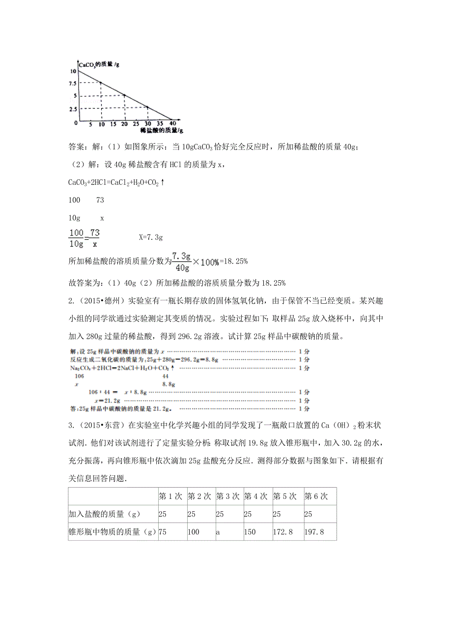 三年中考山东省17市2013-2015年中考化学试题分类汇编 化学方程式计算_第2页