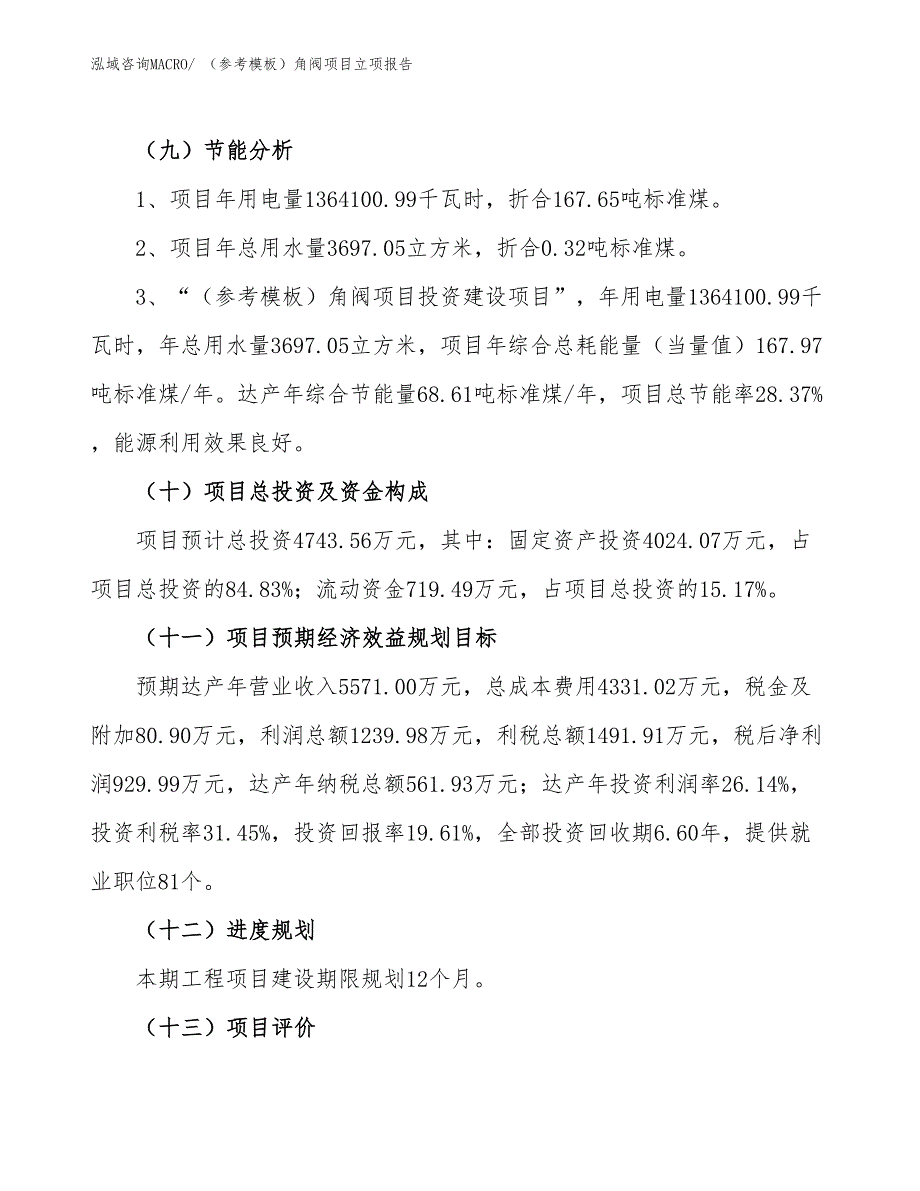 （参考模板）角阀项目立项报告_第3页