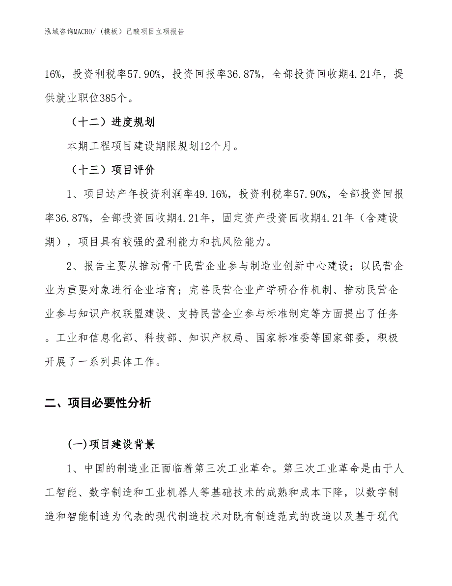 (模板）己酸项目立项报告_第4页