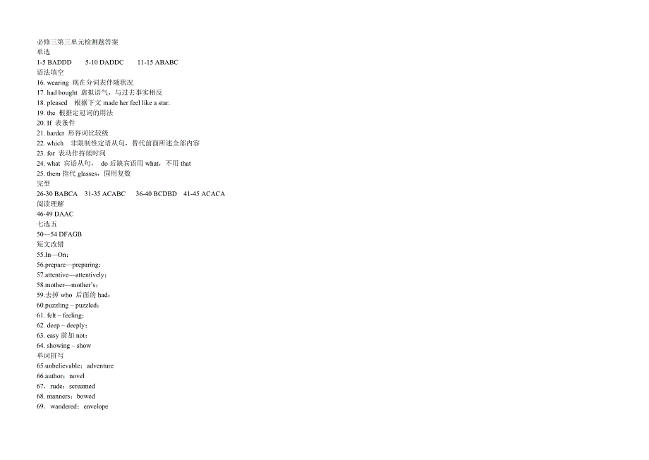 河北省2014-2015学年高中英语 unit3 the million pound bank note单元检测题_第4页