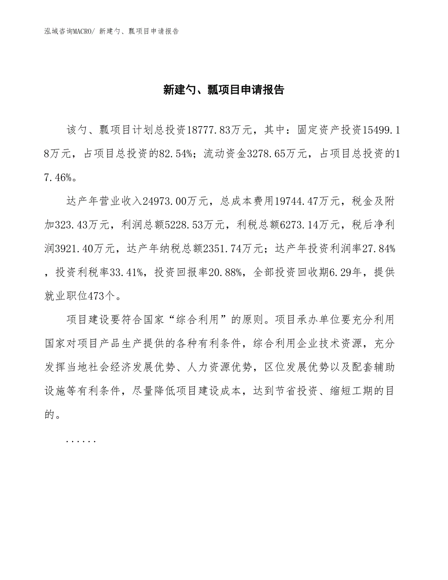 新建勺、瓢项目申请报告_第2页