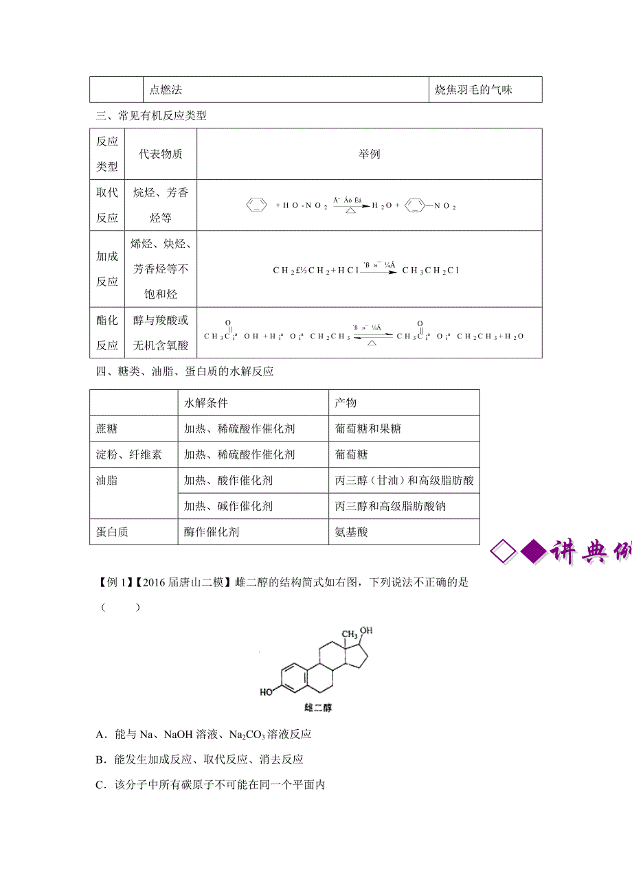 专题14 常见有机物及其应用（讲）-2017年高考二轮复习化学（附解析）$763944_第4页