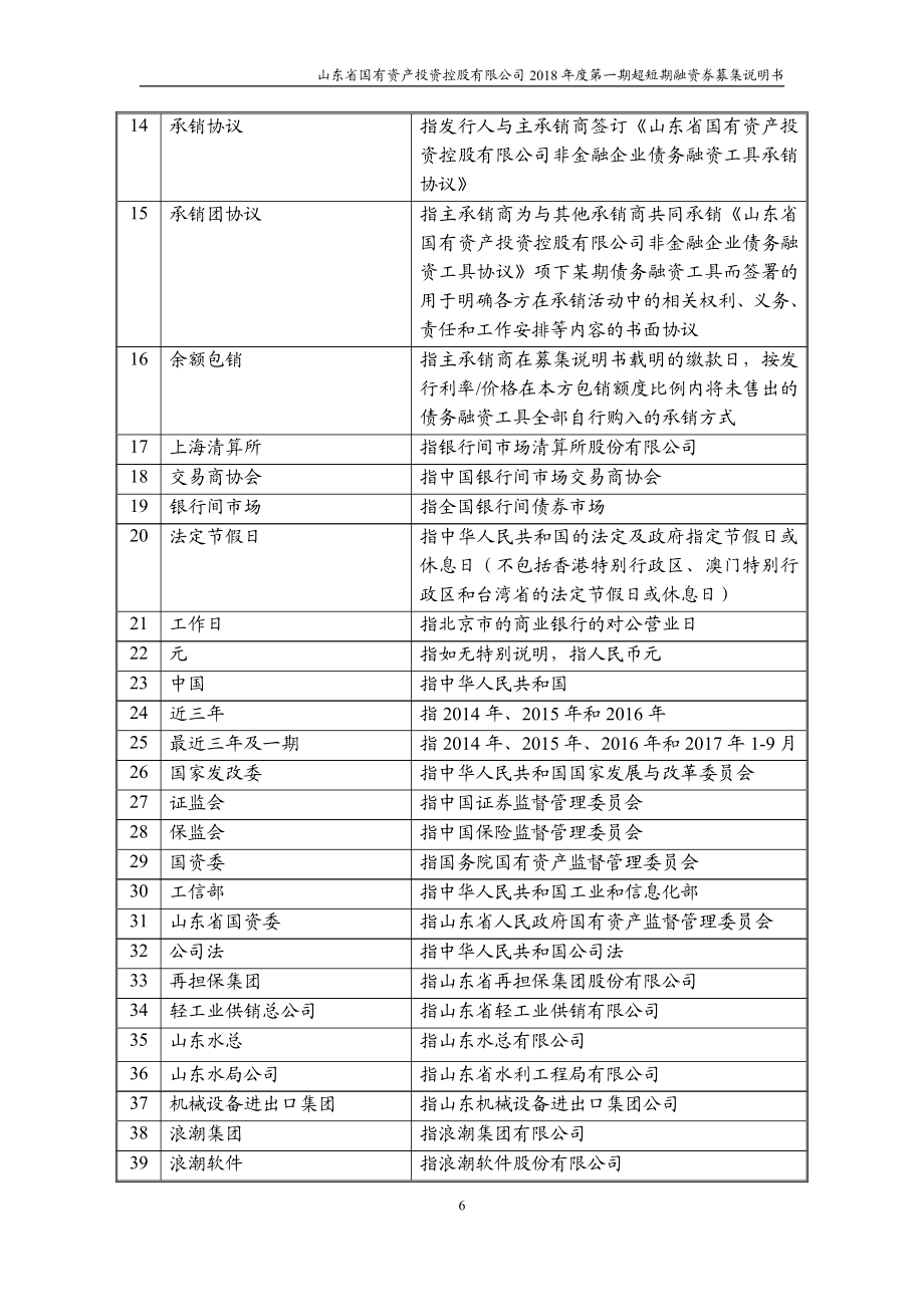 山东省国有资产投资控股有限公司18第一期超短期融资券募集说明书_第4页