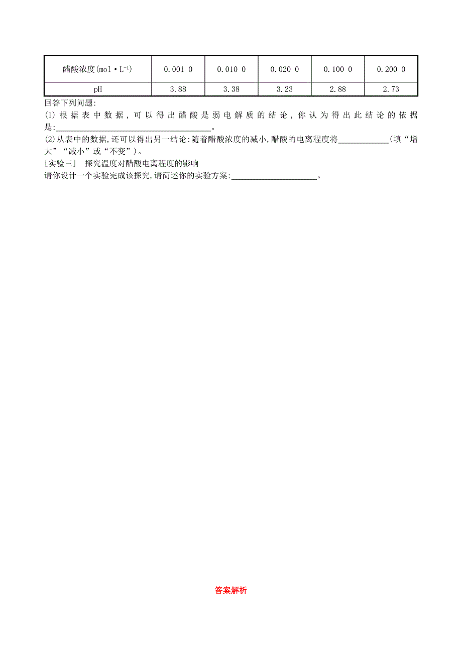 （安徽专用）2014版高考化学一轮复习 第8章 第1节 弱电解质的电离课时提升作业（含解析）新人教版_第4页