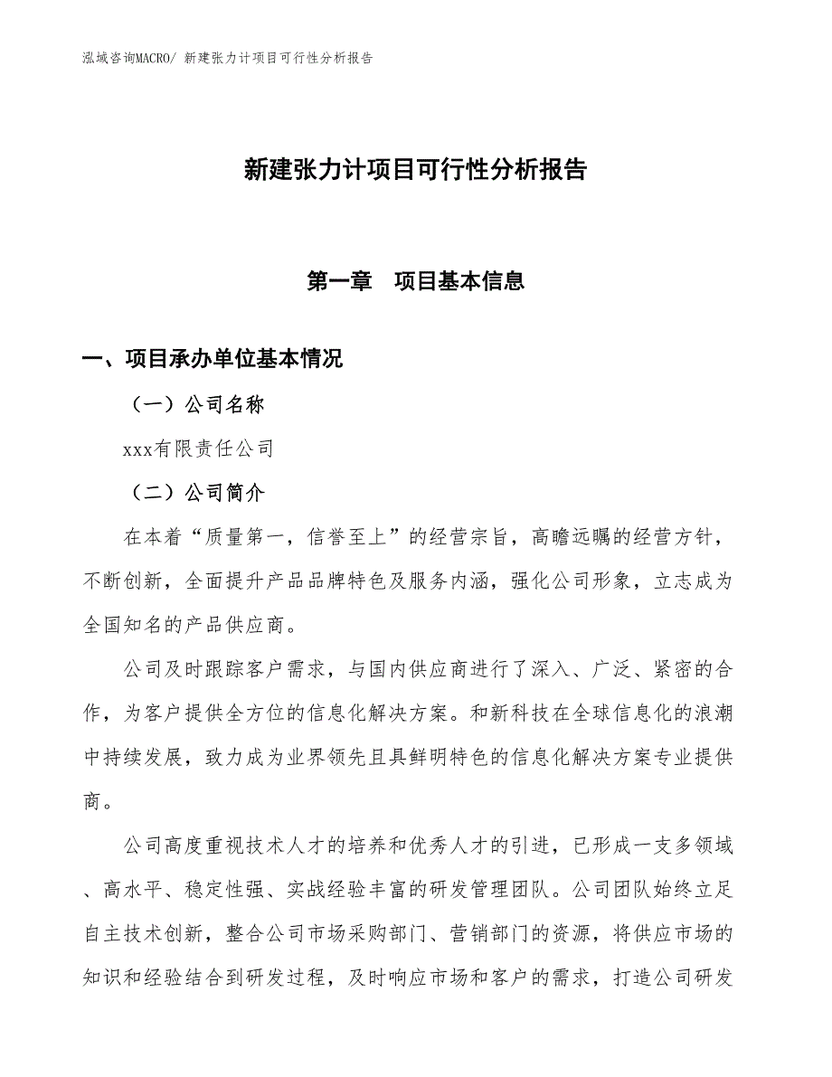 新建张力计项目可行性分析报告_第1页