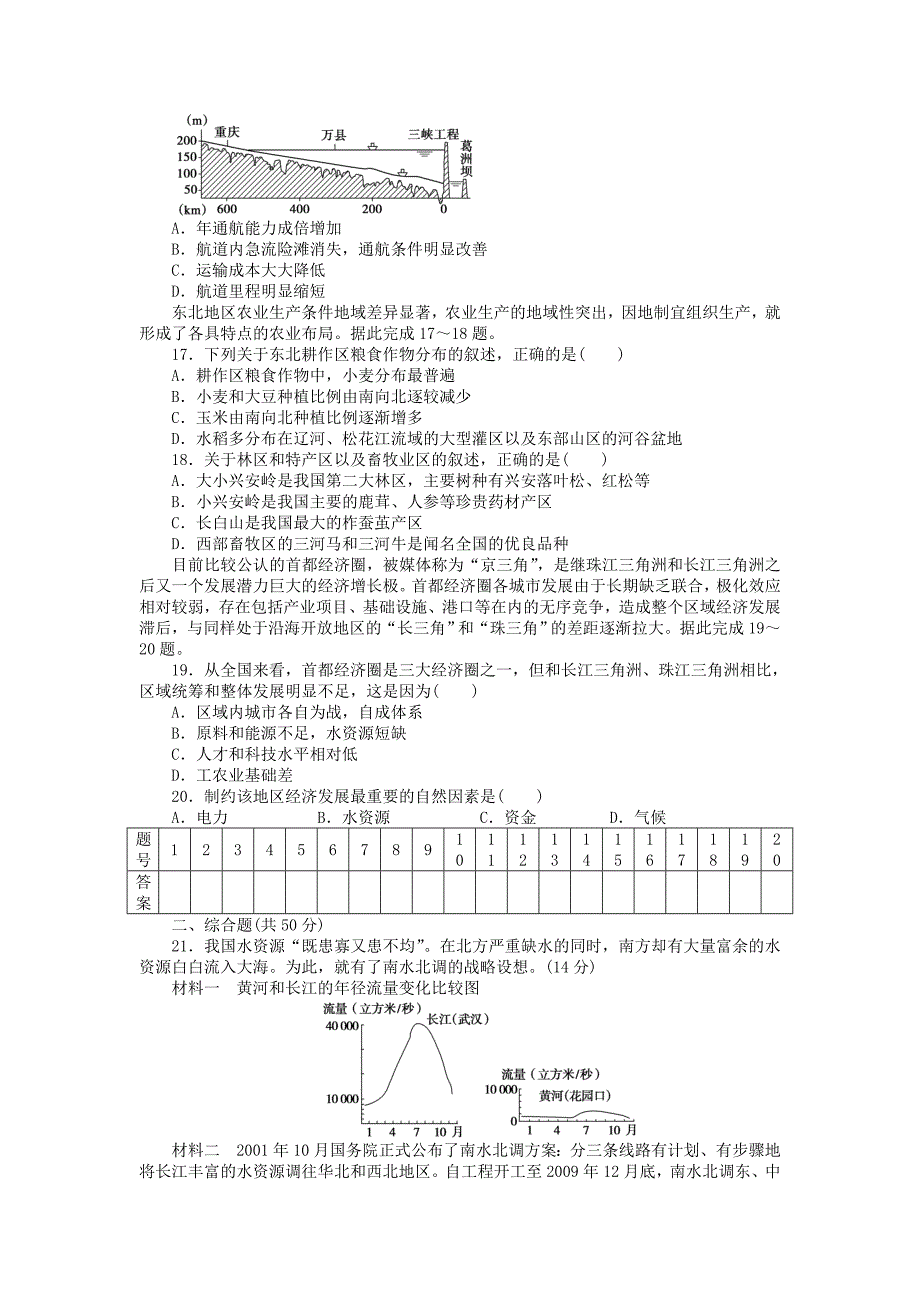 2014-2015学年高中地理 综合检测（b）鲁教版必修3_第3页