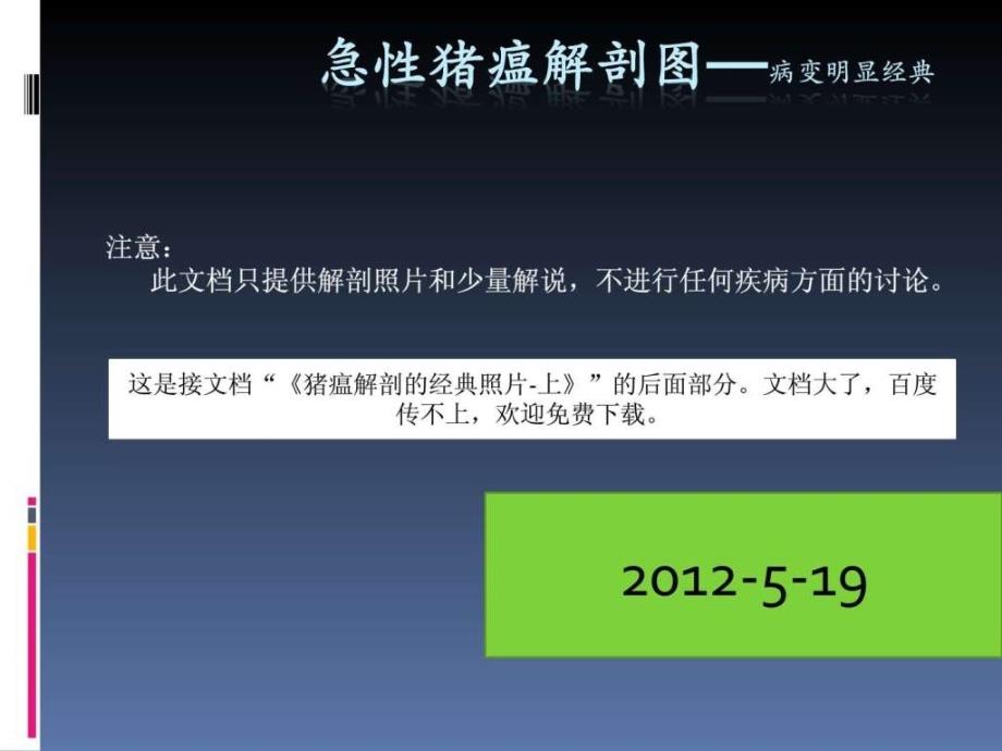 课件：猪瘟解剖的经典照片-下_畜牧兽医_农林牧渔_专业资料_第1页