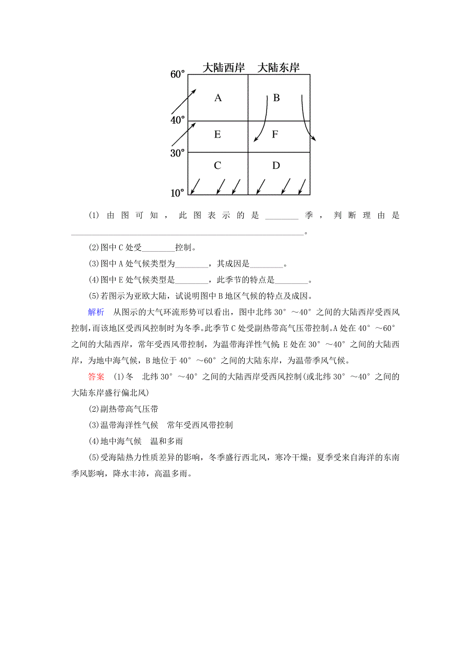 2014-2015学年高中地理 2.1.2 大气的热状况与大气运动课堂巩固2 中图版必修1_第3页