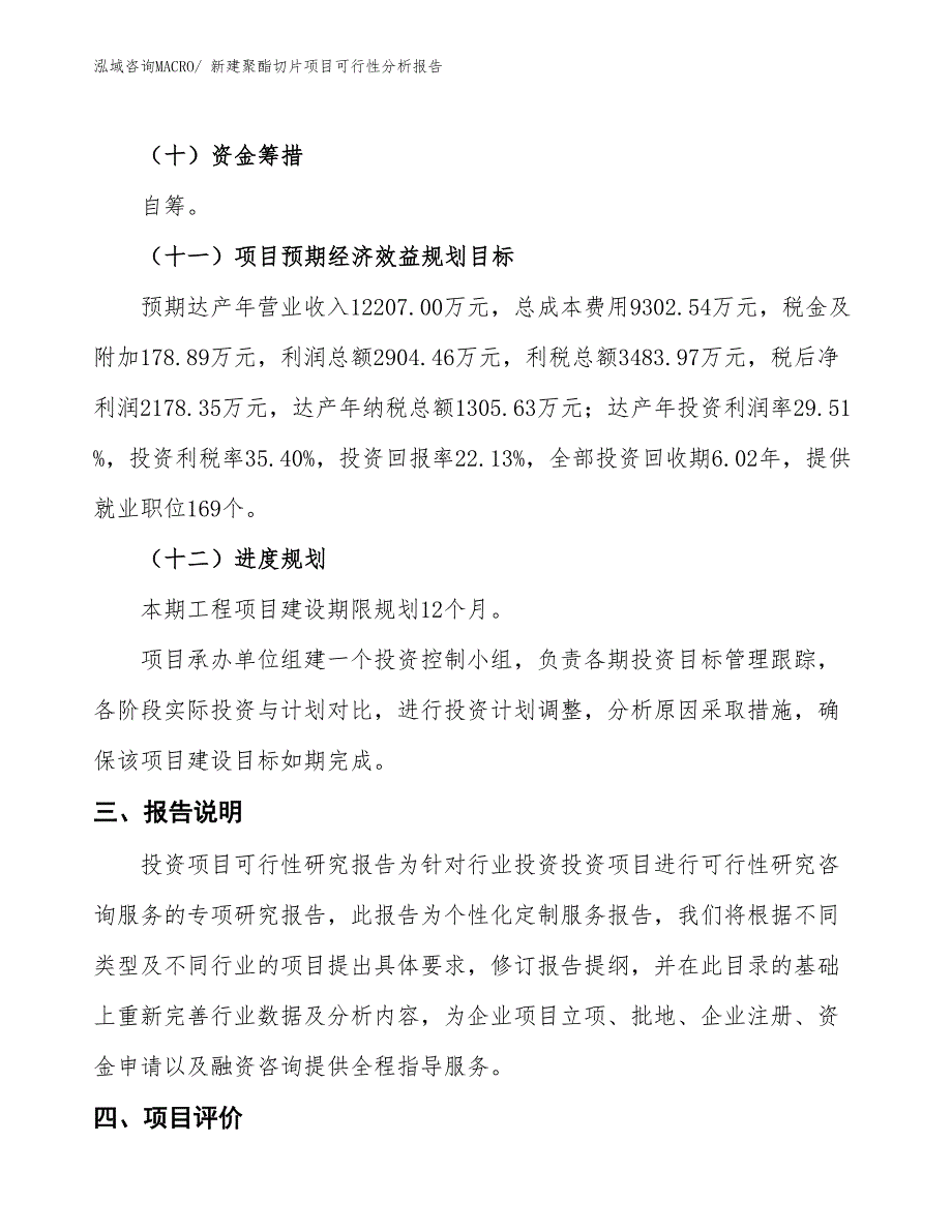 新建聚酯切片项目可行性分析报告_第4页