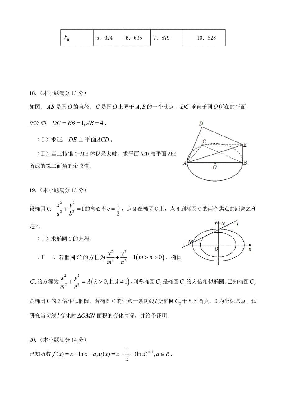 福建省2015届高三数学5月模拟考试试题 理_第5页