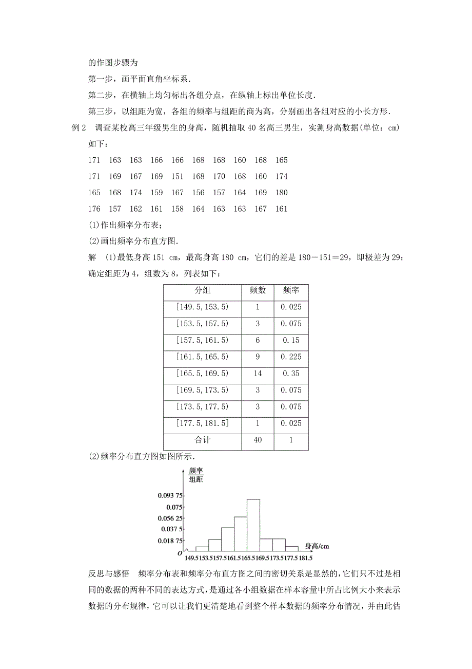 2014-2015学年高中数学 2.2.1 用样本的频率分布估计总体分布（1）学案 新人教a版必修3_第4页