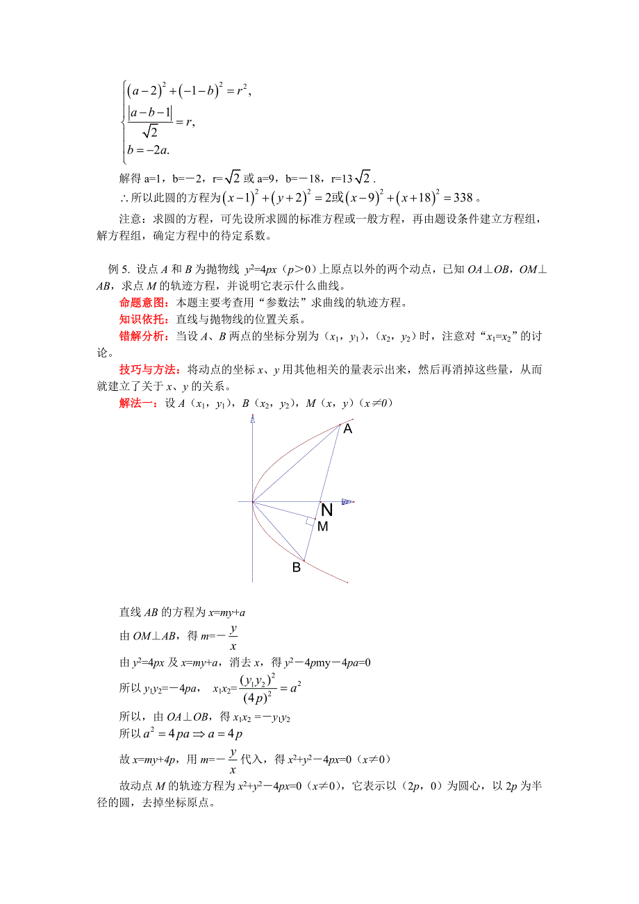 高二数学 第二章 第1节 曲线与方程知识精讲 理 人教实验b版选修2－1_第4页