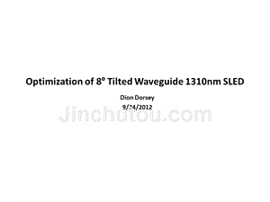 Optimization of 8º Tilted Waveguide 1310nm SLED