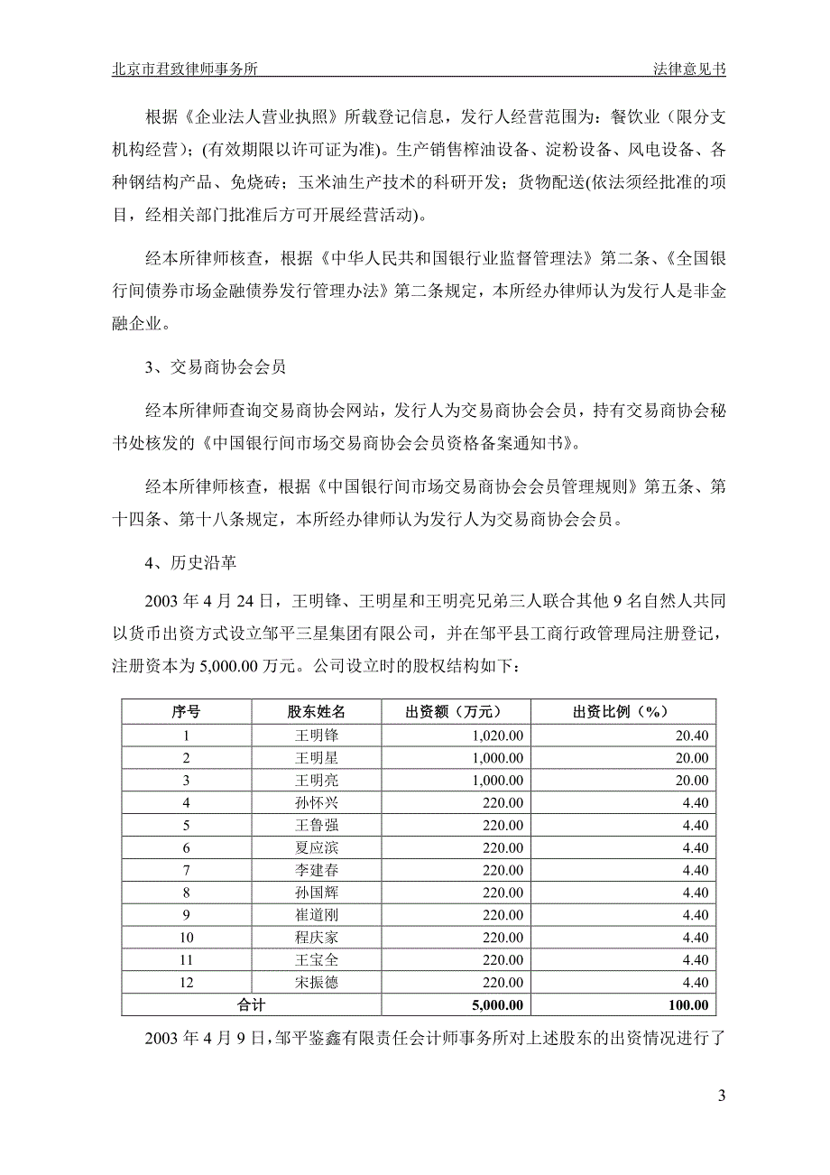 山东三星集团有限公司18年度第一期中期票据发行之法律意见书(1)_第3页