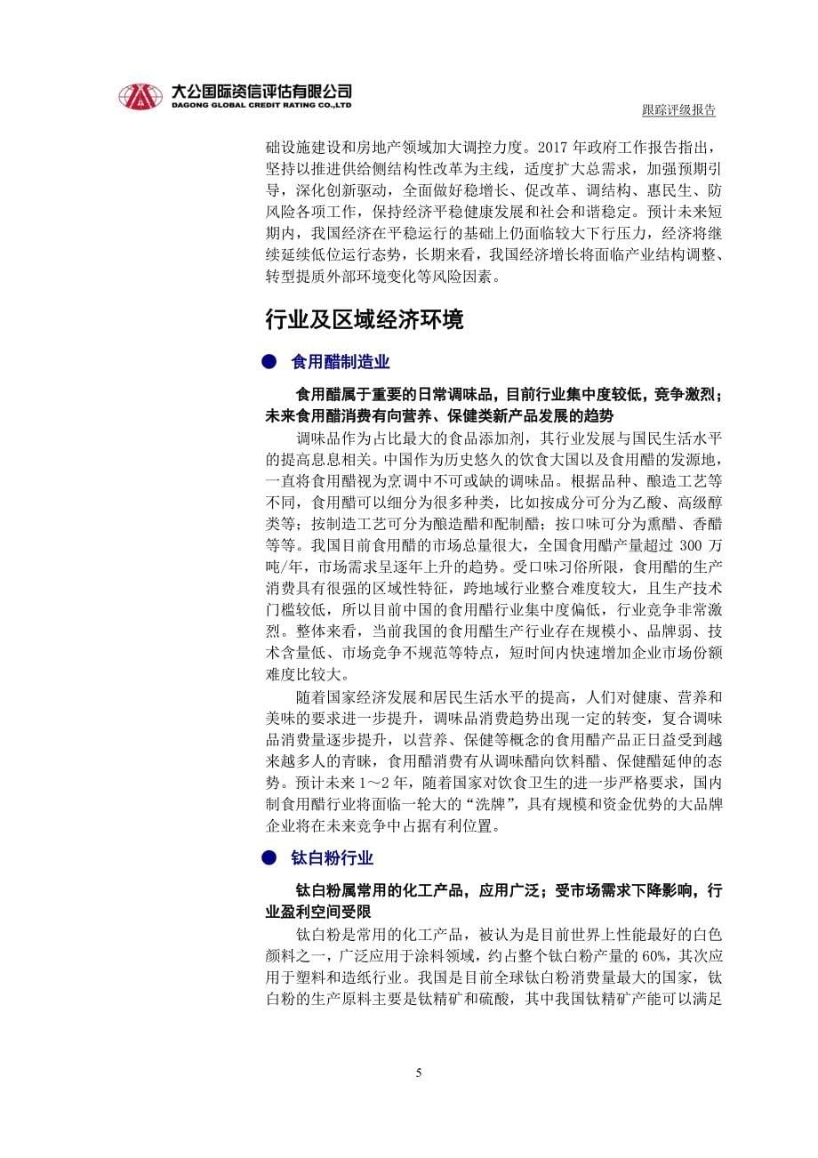 镇江国有投资控股集团有限公司主体与相关债项17年度跟踪评级报告(大公国际)_第5页