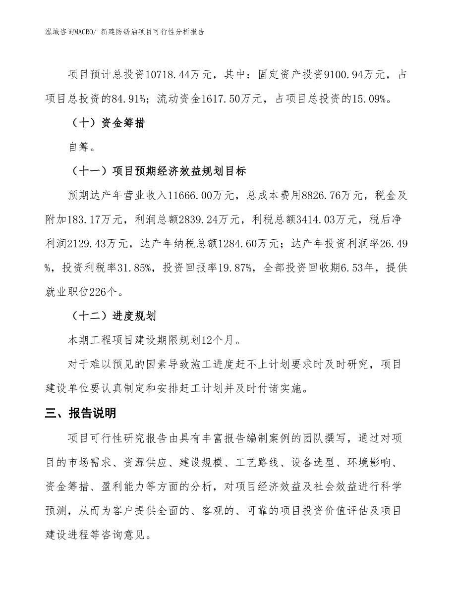 新建防锈油项目可行性分析报告_第4页