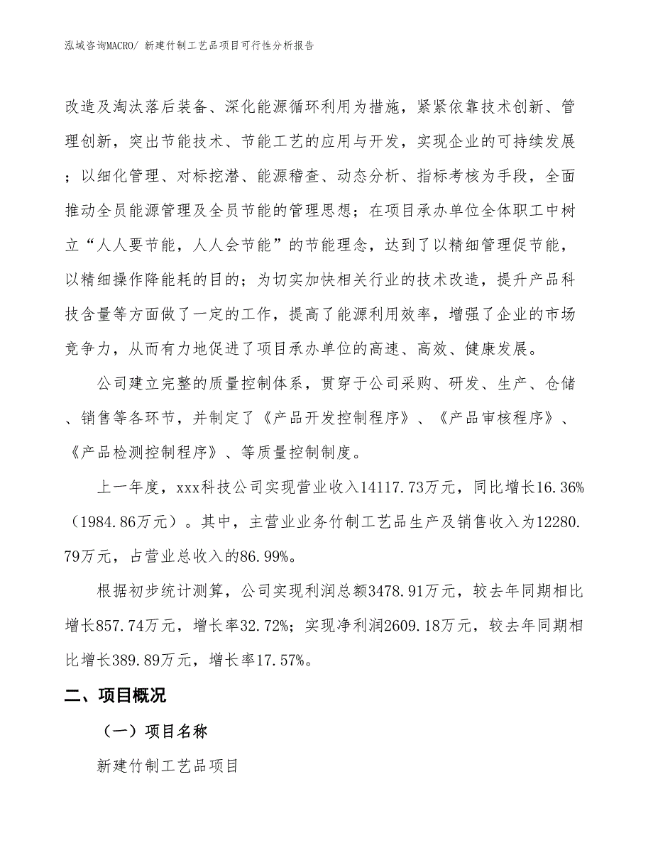 新建竹制工艺品项目可行性分析报告_第2页