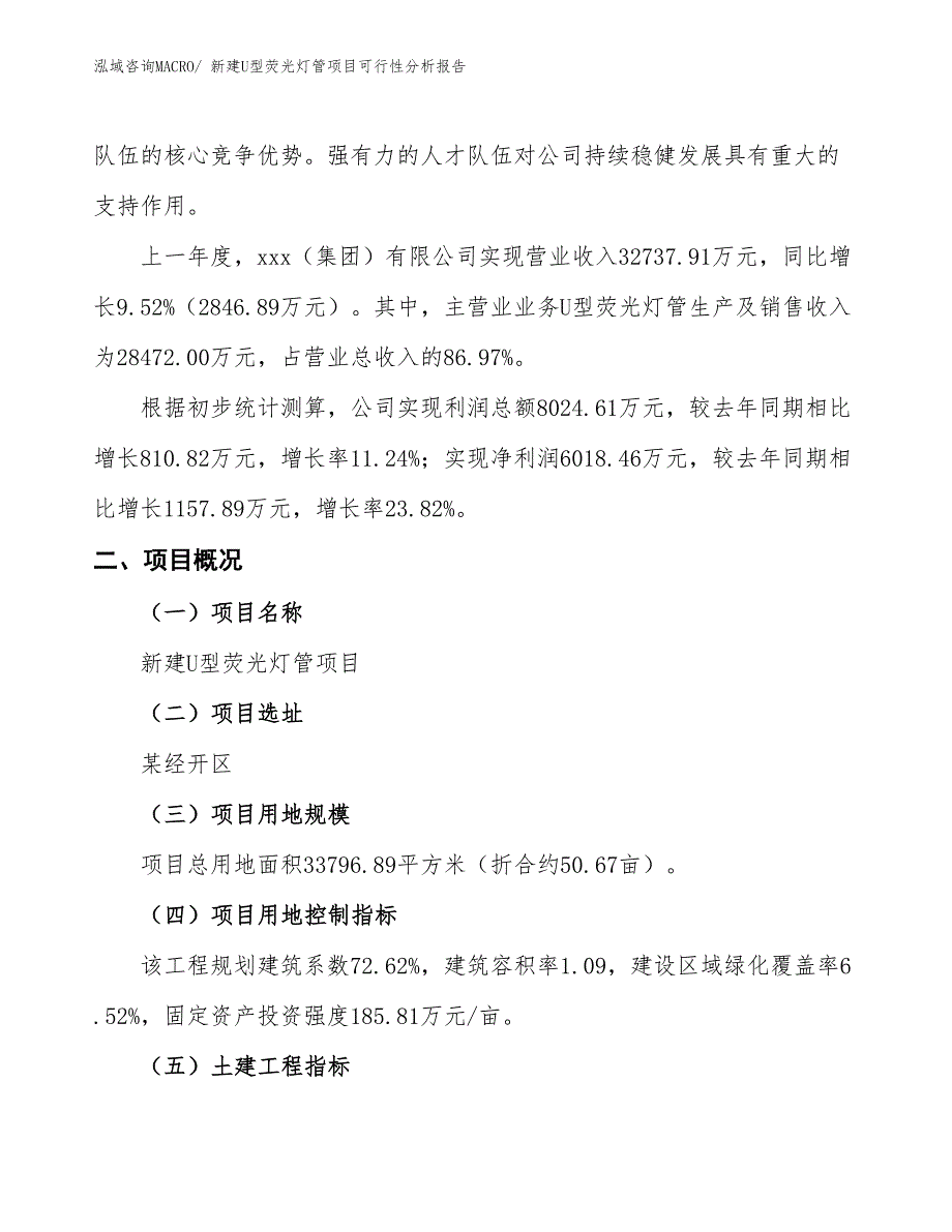 新建U型荧光灯管项目可行性分析报告_第2页