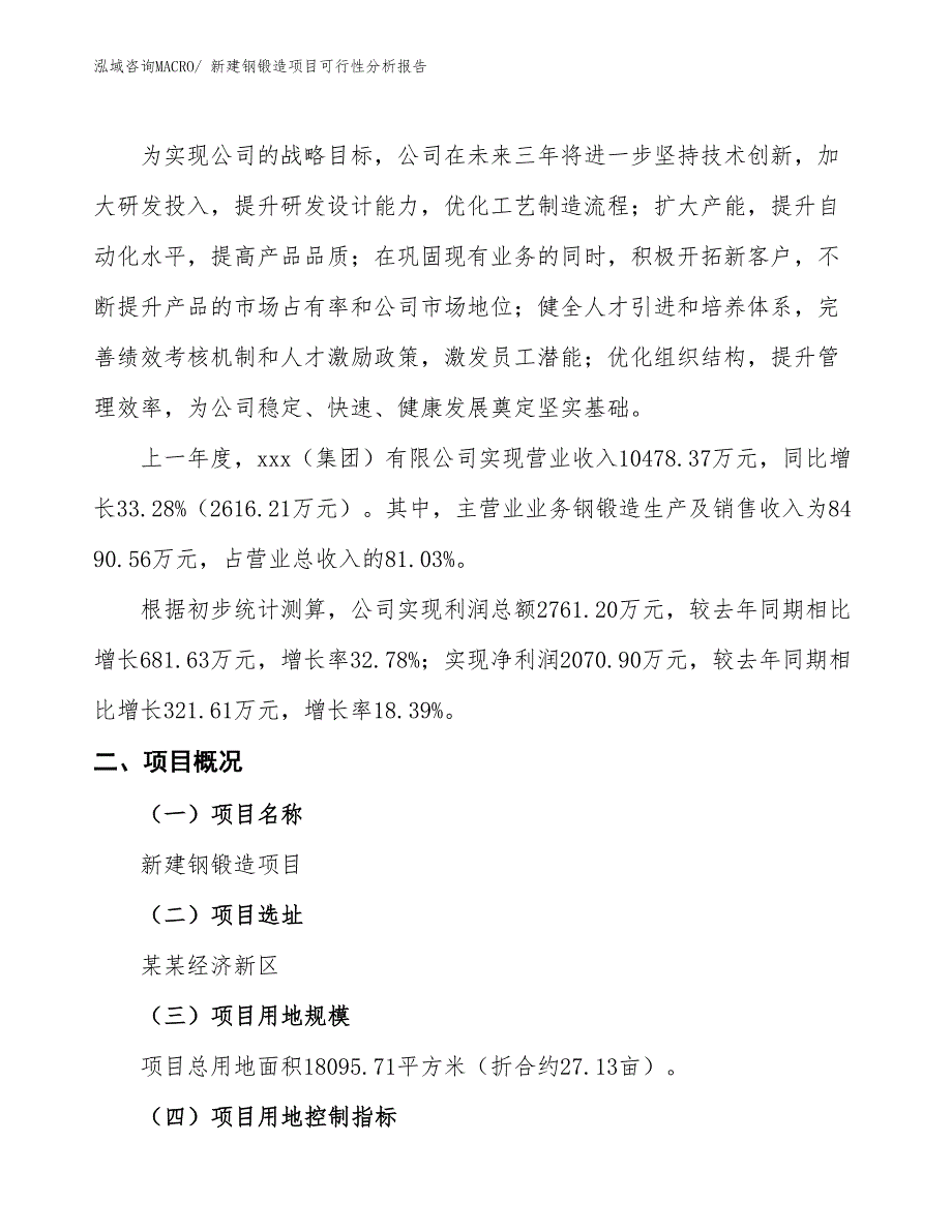 新建钢锻造项目可行性分析报告_第2页