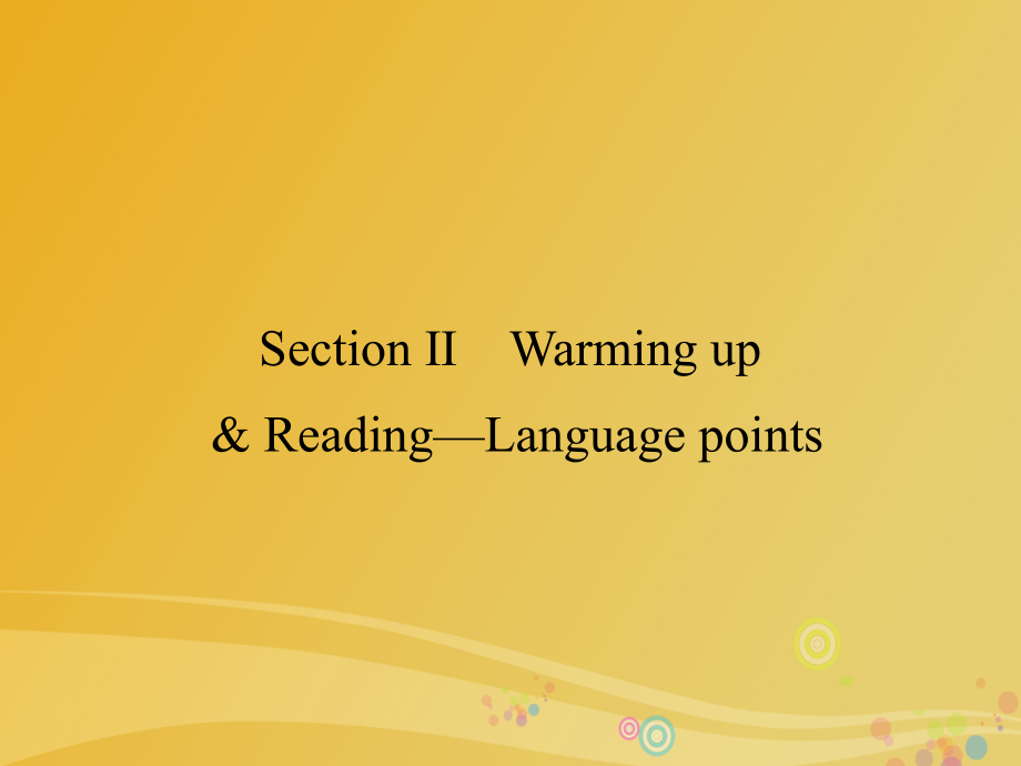 2018-2019学年高中英语 unit 3 australia section ⅱ warming up and reading-language points课件 新人教版选修9_第1页