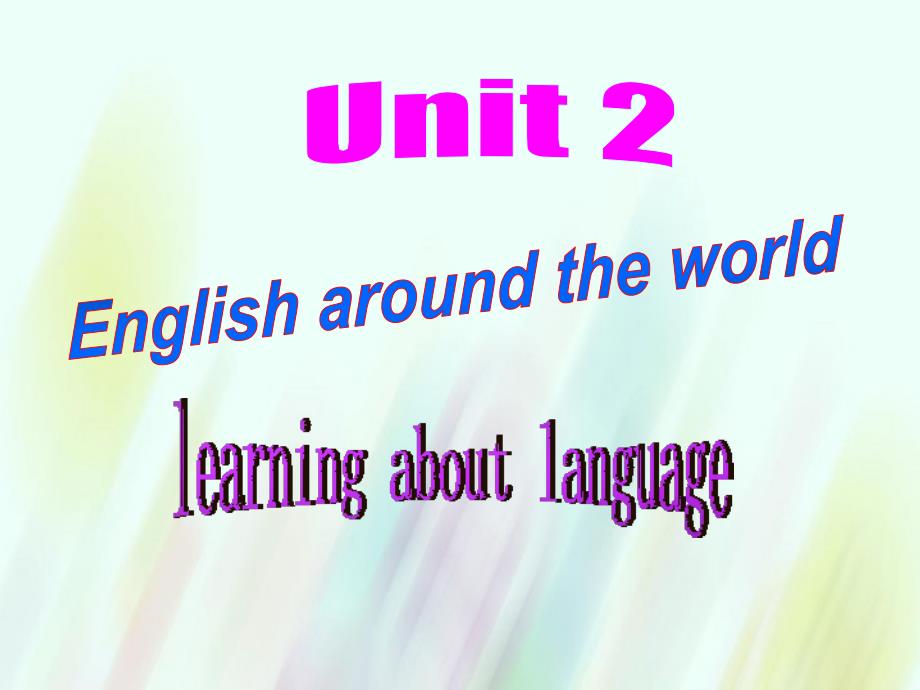 2018-2019学年高中英语 unit2 english around the world learning about language课件 新人教版必修1_第1页