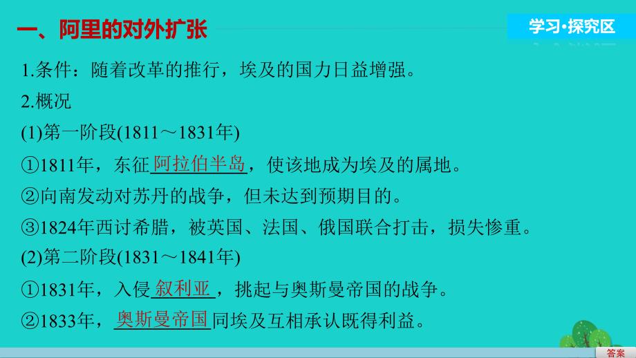 2018-2019学年高中历史 第六单元 穆罕默德阿里改革 3 改革的后果课件 新人教版选修1_第3页