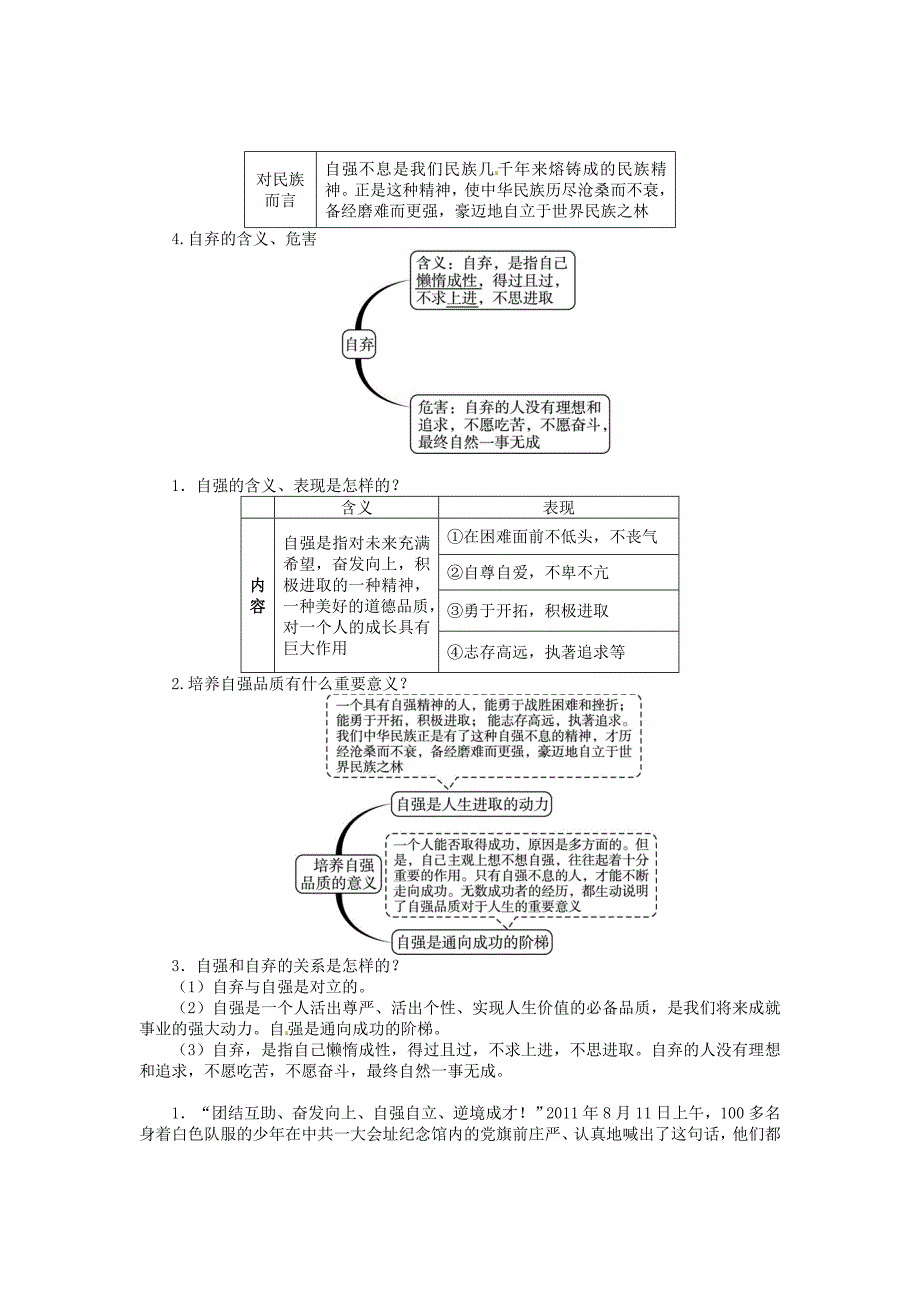 七年级政治下册 第四课 人生当自强（第1课时）同步练习 新人教版_第2页