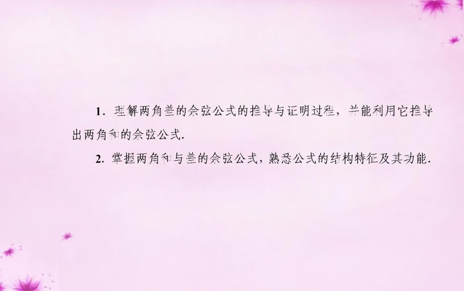 2018-2019学年高中数学 3.1.1两角和与差的余弦课件 苏教版必修4_第3页