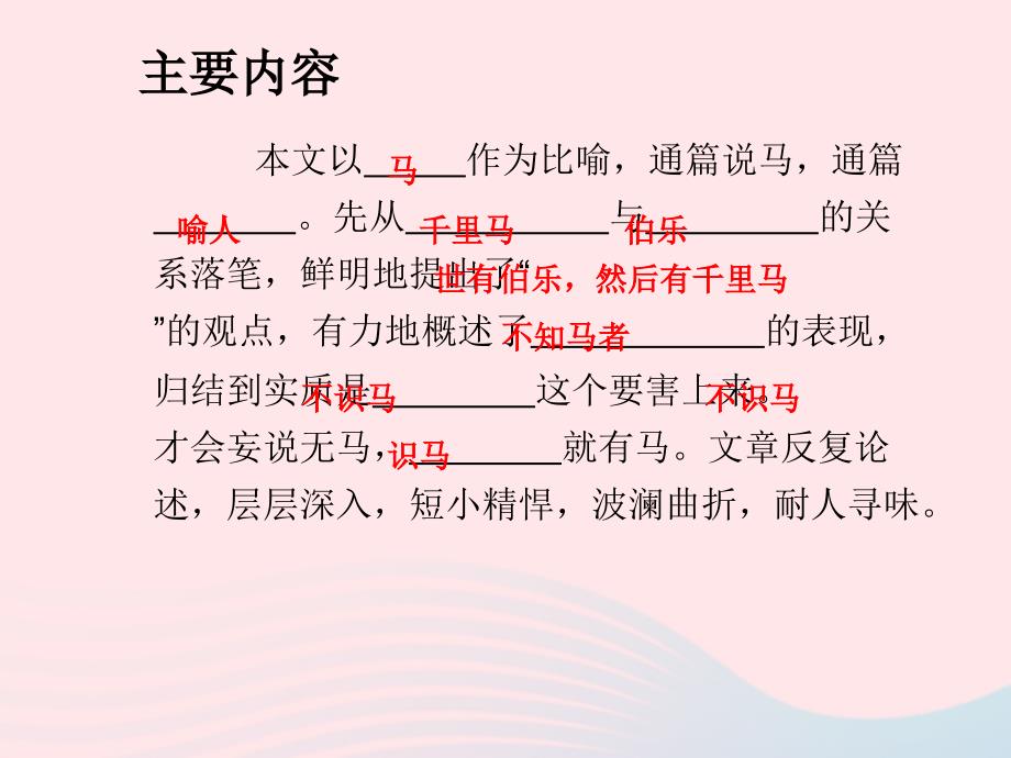 八年级语文下册 第六单元 23 马说习题课件 新人教版_第4页