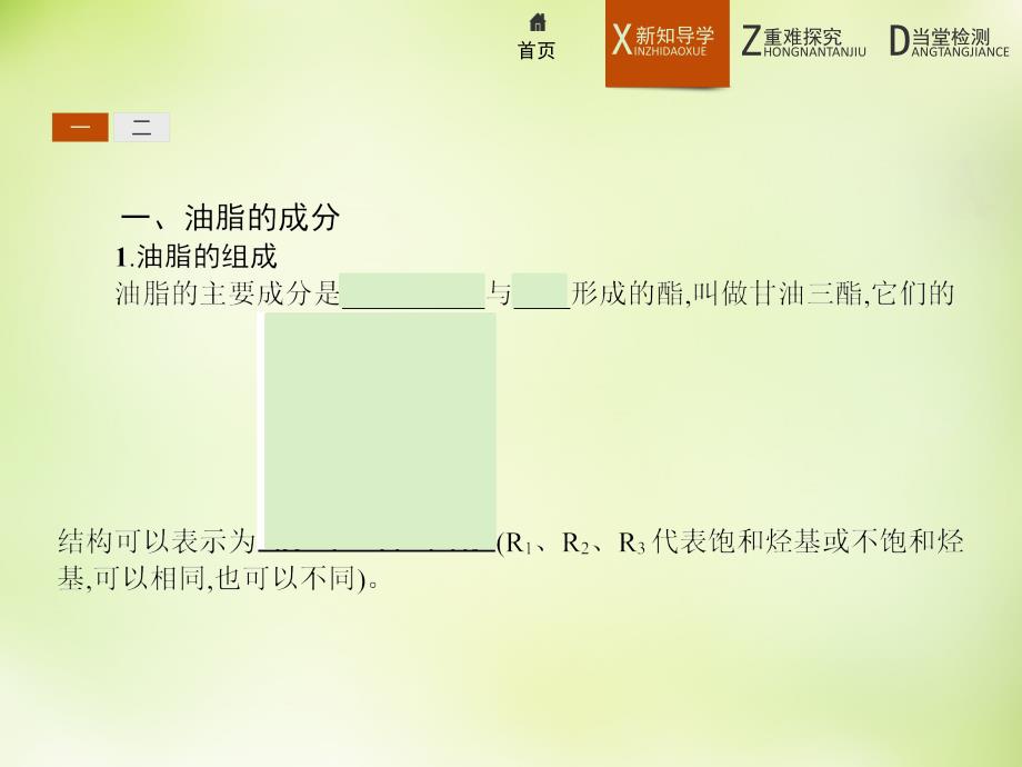 2018-2019学年高中化学 1.2重要的体内能源—油脂课件 新人教版选修1_第3页