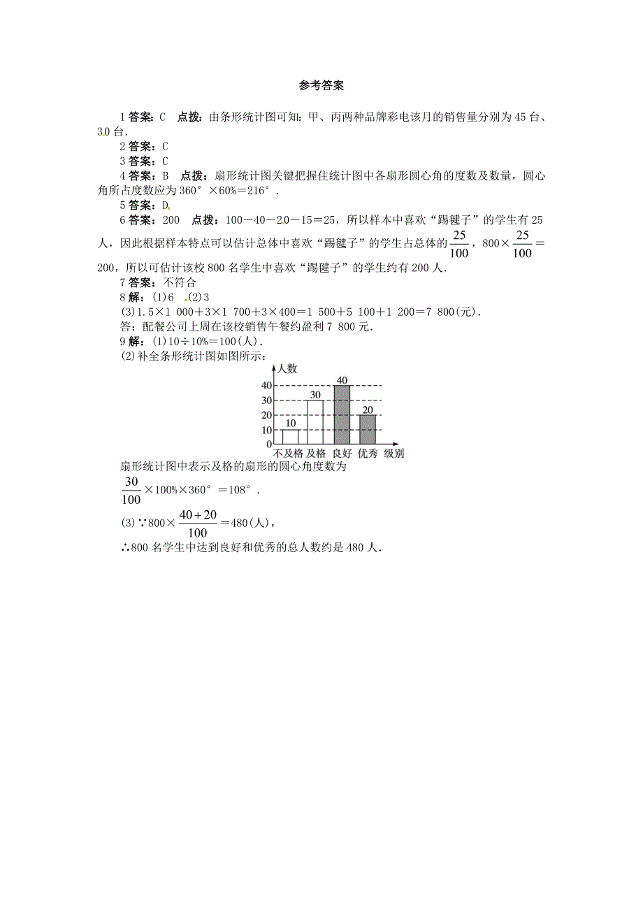 七年级数学上册 5.4 从图表中的数据获取信息分层训练 （新版）沪科版_第4页